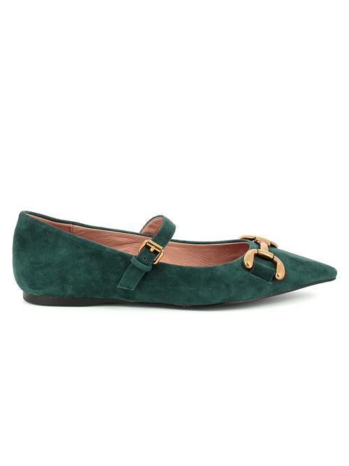 Kiva ballerina da donna in camoscio verde bottiglia BIBI LOU | 576X